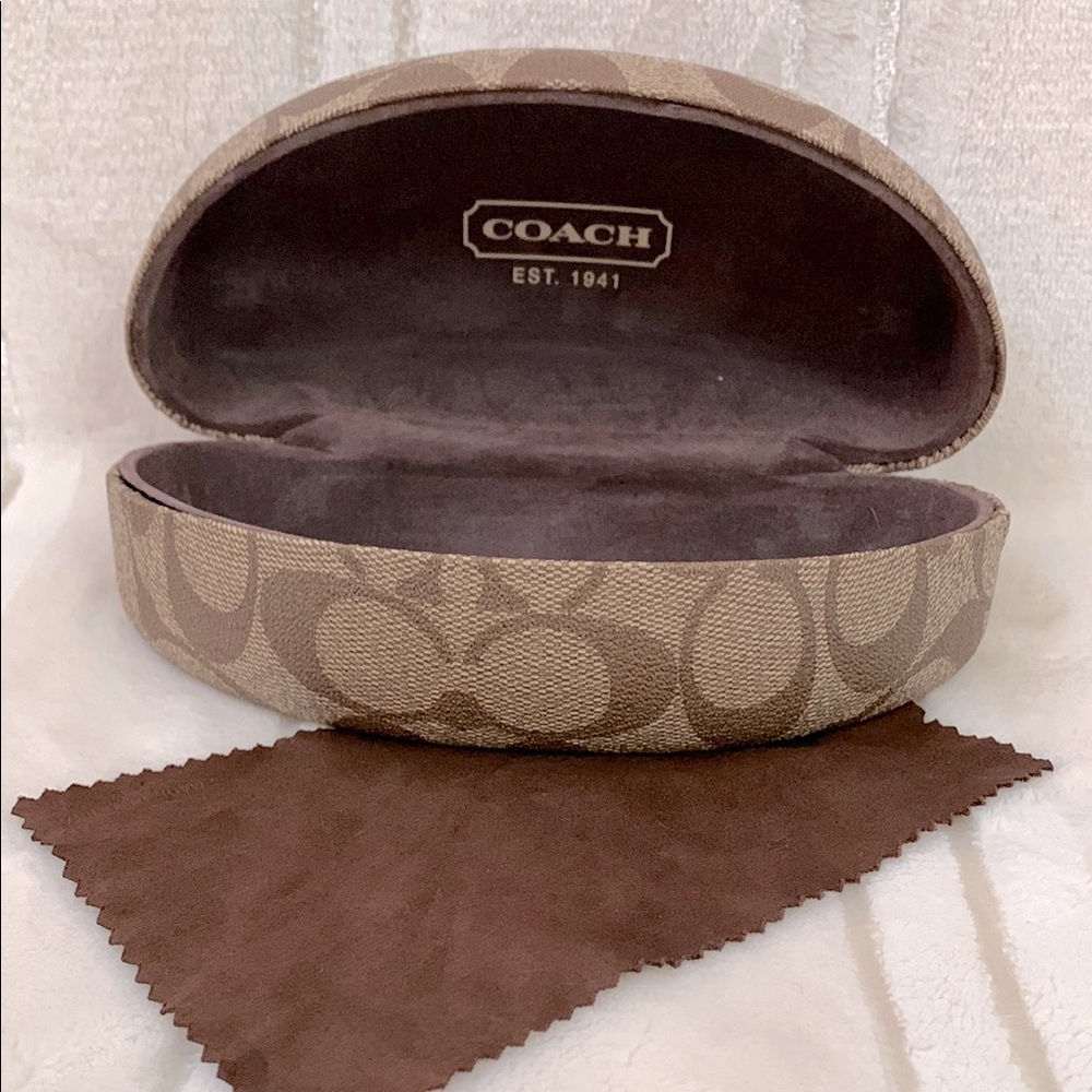 Coach CC Brown Sunglasses / Eyeglass Hard Case with original cloth